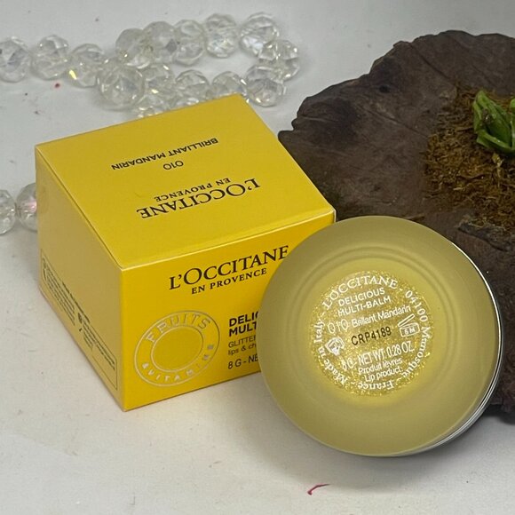 L'Occitane Delicious Multi Balm for Lips & Cheeks - 010 Brilliant Mandarin - NIB - Picture 3 of 6